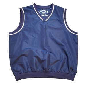 Cutter & Buck Navy Tan Golf Vest Large